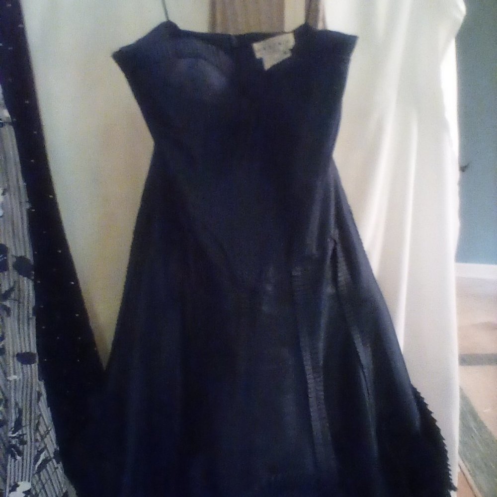 Basix II strapless party dress with floral design